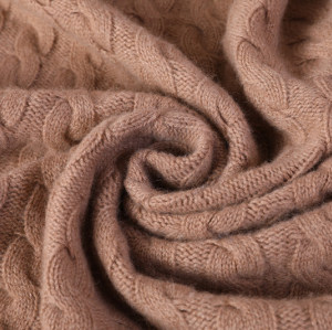Кашемировый плед оптом, рисунок кабеля, натуральное переработанное кашемировое одеяло из китайской фабрики