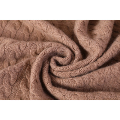 Wholesale Cashmere Throw blanket Cable Pattern Natural Pure Cashmere Blanket From Chinese Fcatory