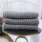 Wholesale 100% knitted Cotton Blanket King Size For Ben-Grey 405GSM Waffle Weave Soft Lightweight