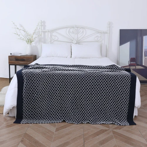 Venta al por mayor Manta de algodón Full/Queen Size Algodón transpirable suave premium de China
