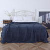 Оптовое постельное белье акриловое темно-синее трикотажное одеяло шерпа размера королевы от китайского производителя