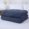 Оптовое постельное белье акриловое темно-синее трикотажное одеяло шерпа размера королевы от китайского производителя