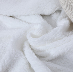 Ropa de cama al por mayor, manta de tamaño King Sherpa de punto de malla crema acrílica de proveedor chino