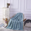 Wholesale 100% Cotton Sage Blue Cable Knit Throw Blanket for Couch, Sofa From Chinese Factory