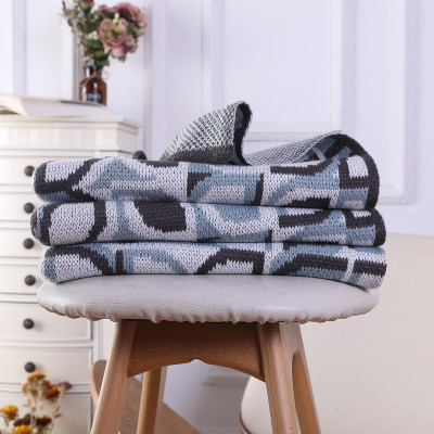 Wholesale knitted Throw Blanket Decorative Lightweight 100% Cotton blanket For Bed Chair Couch OEM