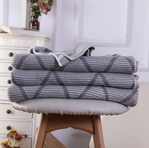 OEM чистого хлопка скандинавского геометрического вязаного одеяла от китайского производителя