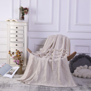 Couvertures tricotées en gros pour canapé, jeté décoratif léger et confortable pour canapé, lit et salon