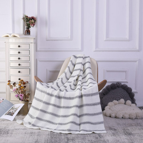 Wholesale Throw Blanket for Couch Soft Cozy Knitted Blanket Lightweight Decorative Throw for Sofa