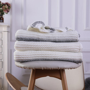 Couverture en gros pour canapé, couverture en tricot doux et confortable, jeté décoratif léger pour canapé