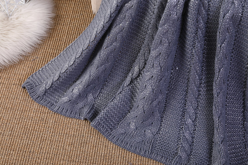 Wholesale 100% Cotton Cable Knit Throw Blanket