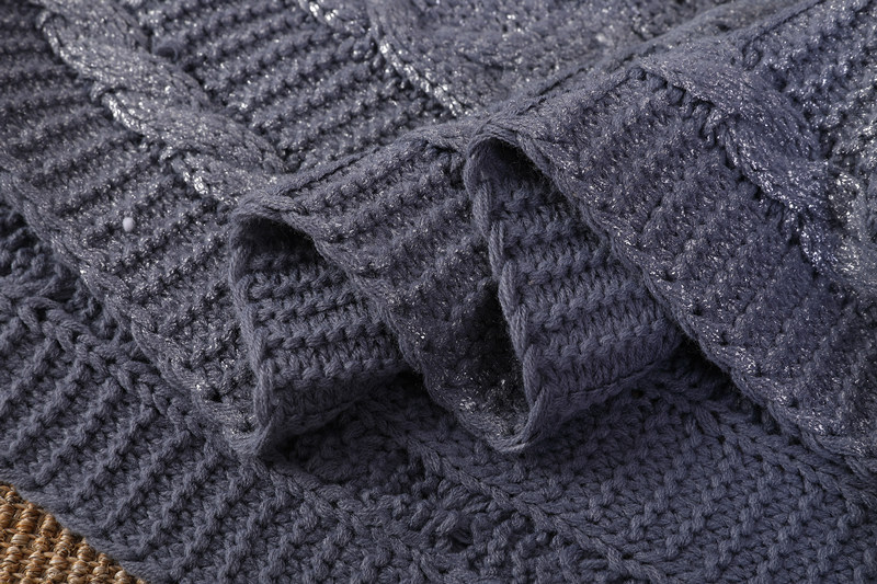 Cotton Cable Knit Throw Blanket 