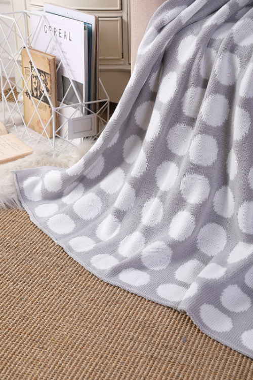 Оптовое мягкое одеяло из синели Grey Globe, двусторонняя уютная ткань премиум-класса