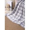 Wholesale Grey Globe Chenille Soft Blanket Reversible Premium Cozy Fabric