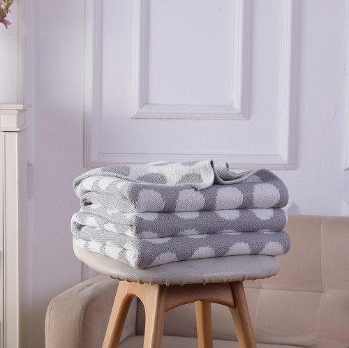 Venta al por mayor Grey Globe Chenille Soft Blanket Reversible Premium Cozy Fabric