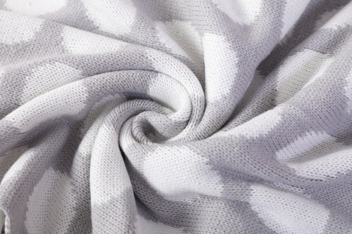 Großhandel Grey Globe Chenille Soft Blanket Reversible Premium Cosy Fabric