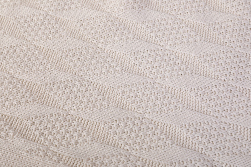 Pima Cotton Cable Knit Throw Blanket