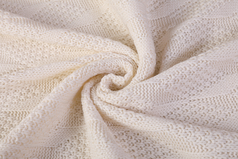 Pima Cotton Cable Knit Throw Blanket 