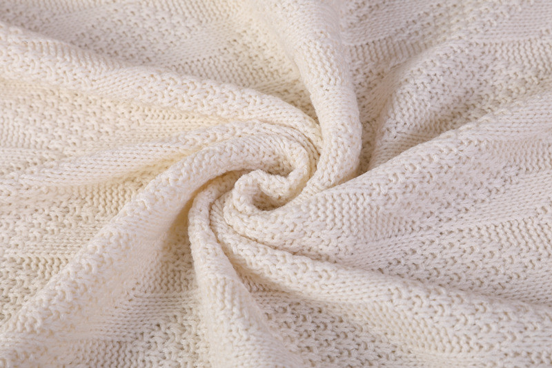 Pima Cotton Cable Knit Throw Blanket