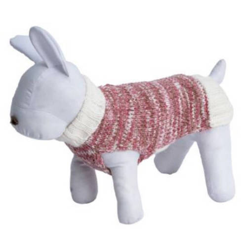 Warm Dog Sweater Stand Collar for Small Medium Puppy, Stretchy Plaid Knitted Sweater, Comfortable Cold Weather Pet Clothes