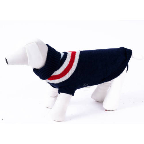 Beagle Dog Sweaters with Golden Thread Turtleneck Dog Cable Knit Pullover Pet Dog Sweater For Warm