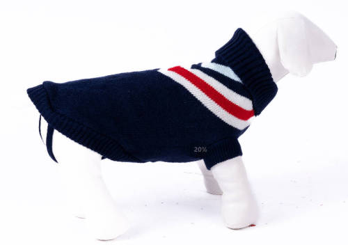 Beagle Dog Sweaters with Golden Thread Turtleneck Dog Cable Knit Pullover Pet Sweater for Cold Weather