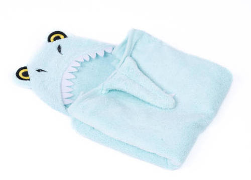 Blue Megalodon Shape Dog Knitted Blankets for Large Dogs Soft Pet Mat Throw Cover for Kennel Crate