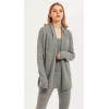 Wholesale high quality ladies cashmere flanging cardigan knitwear nightwear from Chinese factory