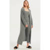 Wholesale OEM ladies pure cashmere long cardigan nightwear sleepwear from Chinese manufacturer