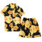 Women and Men Short Sleeve Pajama Set Cute bear Style Two Piece Sleepwear Set
