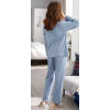 Womens Pajamas Set Long Sleeve for Summer and Autumn Sleepwear Pure Cotton