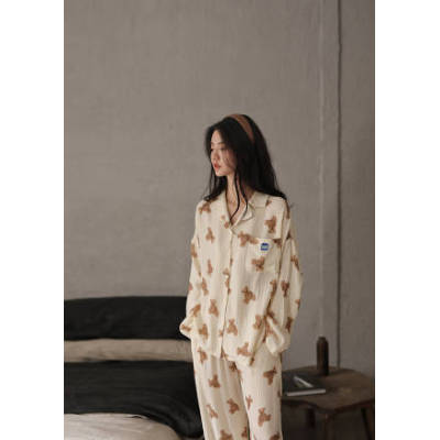 Women's Pajama Sets Button Down Sleepwear Loungewear knitted women pajama set wholesale from China