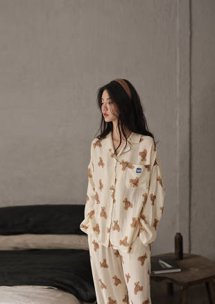 Women's Pajama Sets Button Down Sleepwear Loungewear knitted women pajama set wholesale from China