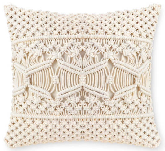 Pillow Cover with Macrame