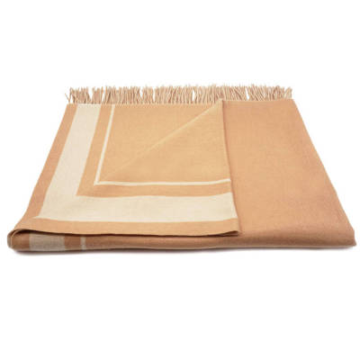 Cashmere Reversible Throw Blanket with Fringes Ultra Soft Accent Blanket for Couch, Sofa & Bed