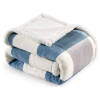 Sherpa Fleece Throw Blanket Reversible Plush Fluffy Lattice Flannel Blankets for Sofa Couch Bed
