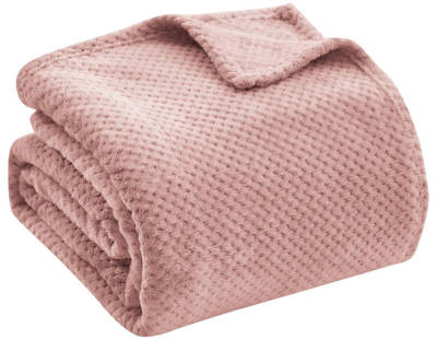 Fleece Blanket Blush King Size Blanket Textured Microfiber Cozy Plush Luxury throw knitted Blanket