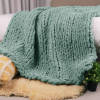 Handmade Chunky Blanket Soft Fluffy Handmade Knitted Throw Blanket for Couch Sofa Bed from China