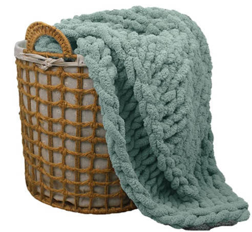 Handmade Knitted Throw Blanket