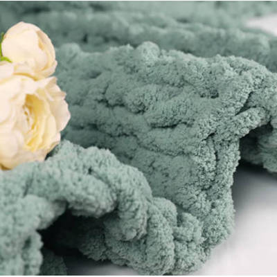 Handmade Chunky Blanket Soft Fluffy Handmade Knitted Throw Blanket for Couch Sofa Bed from China