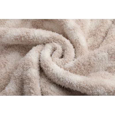 Super luxury microfiber feather yarn knit throw blanket for adult winter bedding microfiber blanket