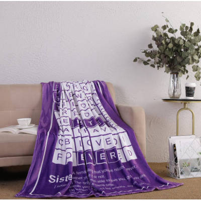 Personalized Digital Printed Fleece Throw Blanket Digital Printing Flannel And Sherpa Throw Blanket