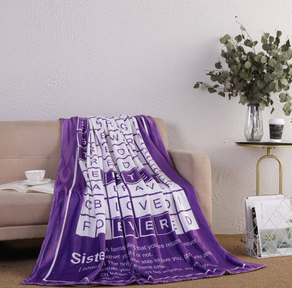 Personalized Digital Printed Fleece Throw Blanket Digital Printing Flannel And Sherpa Throw Blanket