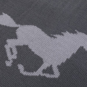 Fashion Kids Knit Blanket Wholesale Custom Knit throw Blanket with Running Horse for Boys and Girls