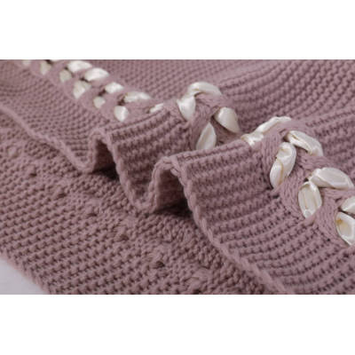 Hot Sales Cotton kids Blankets With Cute Bowknot for kids Custom Kids knit blanket from Chinese