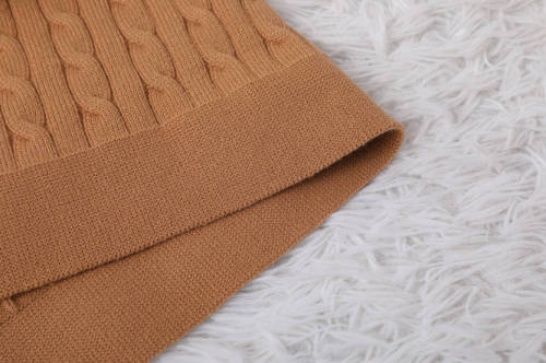 Hot Sale Spring And Summer Knit Throw Blanket Wholesale Fashion Soft Knitted Throw Blanket For Bed