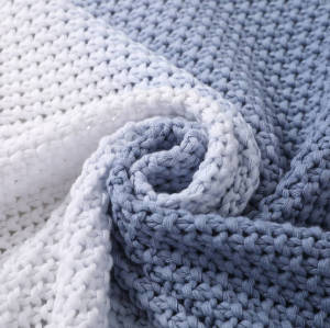 Hot Sale China Factory Design Super Soft And Warm Knitted Throw Blanket Used For Cold Winter