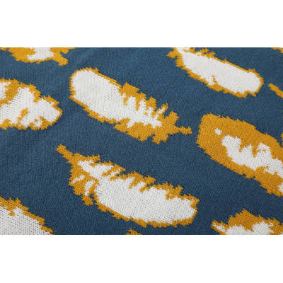 Wholesale Lightweight Soft Comfortable Warm Feather Pattern Knitted Throw Blanket For Cold Winter