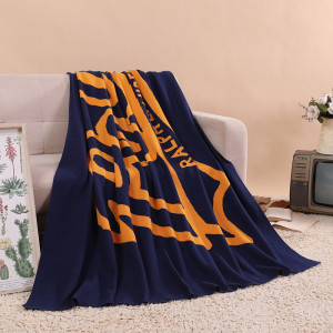 100% organic cotton Throw Blanket Wholesale Soft Comfortable Knitting Throw Blanket From China