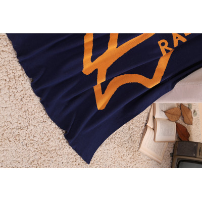 100% organic cotton Throw Blanket Wholesale Soft Comfortable Knitting Throw Blanket From China