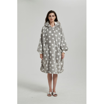 Cold winter warm Super Soft Coral Fleece Wearable Blanket Wearable Blanket From Chinese Factory